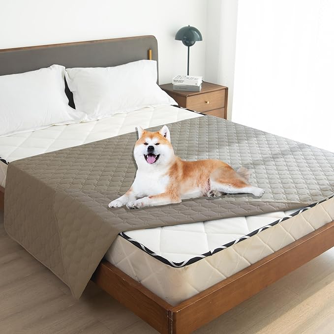 gogobunny 3X Stronger Waterproof Pet Blanket, Scratch Proof Furniture Protector for Dogs Cats, Reversible Cover 68x82 Inch, Dark Stone - Image 3