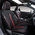 Custom Camry Seat Covers for 2018-2024 Toyota Camry Hybrid - Black+Red | Waterproof Faux Leather Full Coverage, Car Seat Protectors Full Set, Fit Toyota Camry Hybrid LE SE, Airbag Compatible by Ourplot