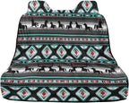 American Western Tribal Aztec Horse Print Waterproof Backseat Cover for Car Trucks Van SUV Jeep, Universal Fit Non-Slip Rear Bench Towel Seat Covers for All Seasons - Image 2