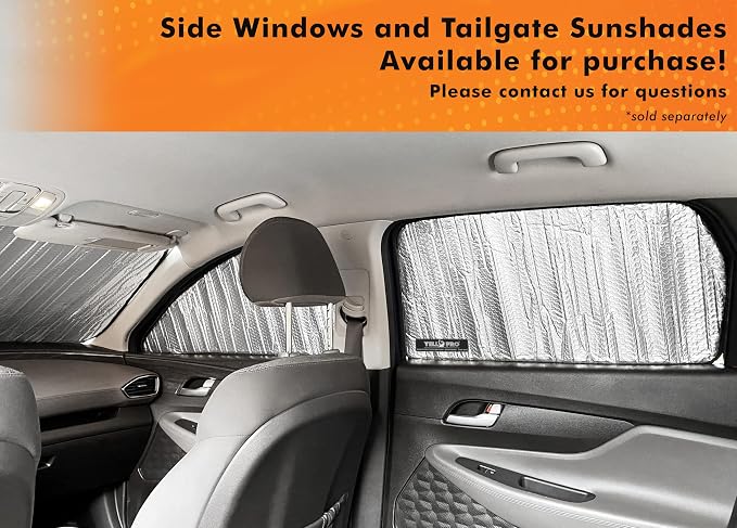 YelloPro Custom Fit Automotive Reflective Front Windshield Sunshade UV Reflector Sun Protection for 2019 2020 2021 2022 2023 Hyundai Santa Fe SUV, Plug-in Hybrid, Hybrid - Image 8