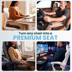 ComfiLife Extra Large Gel & Memory Foam Seat Cushion - Doctor Recommended Office Chair, Car Seat, Lifting Cushion - Back & Sciatica Pain Relief - Wide Seat Cushion for Big & Tall (Brown) - Image 8