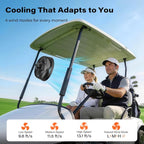A2C Magnetic Rechargeable Fan for Golf Cart 7.5-Inch, Up to 28Hrs, 10000mAh | Battery Powered, Portable, 4 Speeds, Fits EZGO, Club Car, Yamaha Golf Cart Accessories Essentials Gifts for Men, Dad, Husband - Image 6