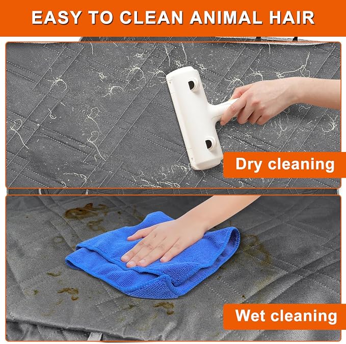 Dog Car Seat Cover for 2013-2019 Ford Fusion | Waterproof Pet Bench Seat Cover for Back Seat, 600D Heavy Duty Scratch Proof Nonslip Truck Seat Covers for Dogs - Image 7
