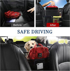 Cavalcade Car Net Pocket, Back Seat Mesh Organizer, Automotive Console Handbag Holder, Netting Pouch Storage Bag for Car, Barrier of Backseat Pet Kids, Black - Image 3