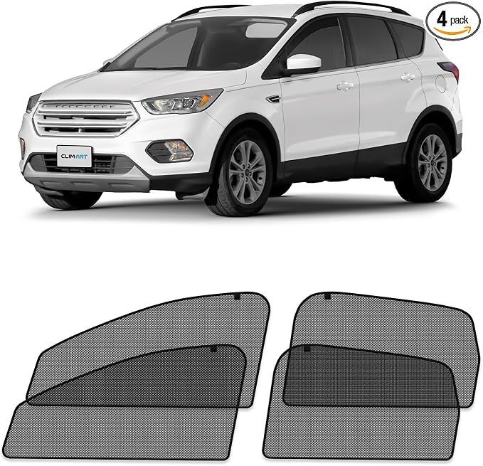 CLIM ART Magnetic Car Window Shades for Ford Escape 2013-2019 – Custom-Fit Sun Blocker Curtains, Side Window Covers, Essential Car Accessories for Camping, Baby, and Privacy Protection - MS0218 by CLIMART