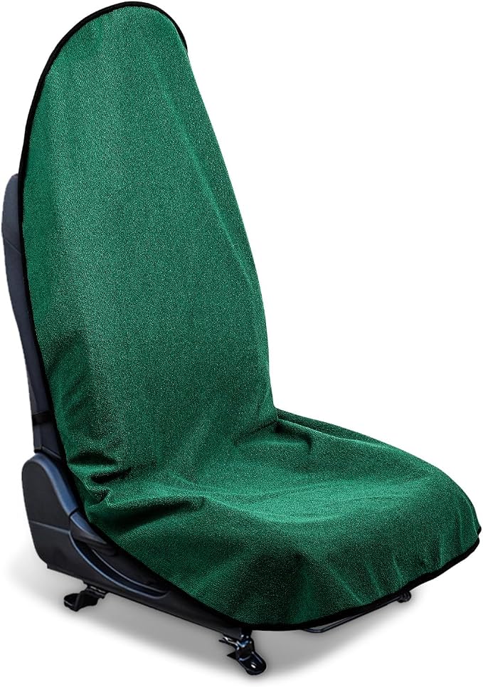 Waterproof Sweating Car Seat Cover for Post Gym Workout, Running, Swimming, Beach and Hiking, Universal Fit Non-Slip Bucket Seat Protector for Cars SUV Trucks, Machine Washable (Green) by DECKALY