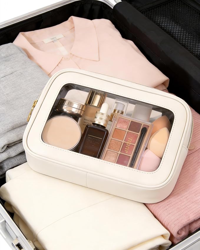 Clear Makeup Bags, 3 Pack Clear Cosmetic Bag Set Makeup Organizer with Zipper TSA Approved Travel Toiletry Bag for Carry-on & Checked Luggage Water Resistant Car Storage Organizer Women - Image 8