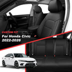 TTX LIGHTING Custom Fit for Honda Civic Seat Covers 2022-2026 5-Seats | Original Seat Pattern | Full Coverage | Easy Install | Waterproof | Faux Leather | Shield Your Car Seats | All Season - Image 2