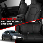 TTX LIGHTING Custom Fit Seat Covers for Tesla Model Y 2020-2026 | Preserve Premium Interior with Original Seat Pattern Perforated Waterproof Faux Leather Full Set Airbag Compatible - Image 3