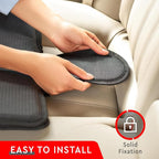 Helteko Car Seat Protector, 2 Pack Seat Protection Mat with Thick Padding, Durable Waterproof Fabric, Leather Reinforced Corners and Mesh Pockets - Image 5