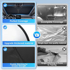 JUSTTOP Windshield Sun Shade for 2020-2026 Toyota Corolla (Not for Corolla Cross) Accessories | Easy-Fold Windshield Sun Shade | 300T Upgraded Heat & UV Reflective Sunshade for Car Windshield - Image 6