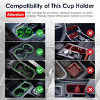 Cup Holder Expander, Cup Holder Expander for Car, Adjustable Cupholder for 2.6"- 4.8" Yeti, Hydro Flask, Nalgene, Takeya, Camelbak, Ramblers, Owala, Tumblers, Mugs, Bottles, with Sunglass Holder - Image 3
