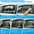 2 Pcs Car Truck Window Pet Gate Extendable Window Guards for Dogs | Puppy Ventilation Grill Mesh Vent, Security Lattice, Telescopic Fence for Truck SUV Pet Safety Protection Summer Airflow - Image 3