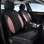 Coverado Seat Covers 5 Seats, Luxury Car Seat Covers Full Set, Automotive Car Protectors, Pink Driver Seat Covers, Car Accessories Universal Fit for SUVs, Trucks, Sedans - Image 2
