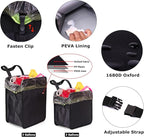 Ginsco 3 Gallons Open-Top Car Trash Can, Large Capacity Hanging Leakproof Car Trash Bag with Water-proof PEVA Liner, Stand Trash Bag for Cars Foldable Storage Bag for Cars SUV Truck RV Black - Image 6