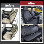 HKZ Custom Fit Civic Seat Covers for Honda Civic 2016 2017 2018 2019 2020 2021 Hatchback EX,Sport Touring,EX-L - 5-Seats Leather Full Set,Black - Image 5