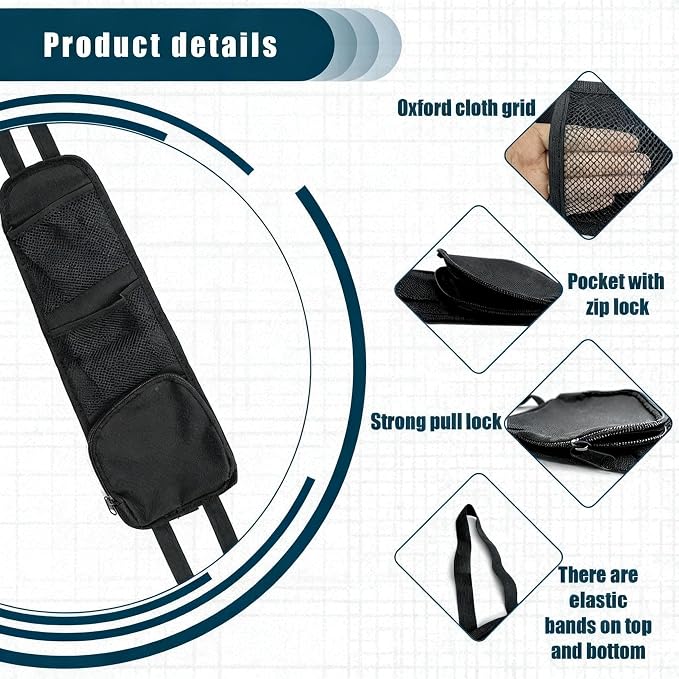 Car Seat Side Organizer, Multi-Pocket Hanging Storage Bag, Waterproof Oxford Universal Fit for Cars SUVs Trucks - Image 3