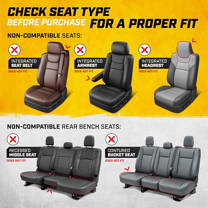 CAT MeshFlex Universal Front Seat Covers for Trucks, Cars, & SUV - Brown | Airbag Compatible Interior Protection for Trucks, Suv, and Cars – (2) Front Seat Protectors Automotive and Truck Accessories - Image 2