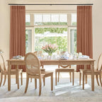 RYB HOME Linen Sheer Curtains 2 Panels for Living Room, Semi Transparent Privacy Drapes with Rod Pocket Farmhouse Style Window Treatments for Bedroom, Brunt Orange, 52" W x 108" L - Image 8