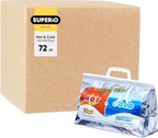 Superio Hot and Cold Insulated Bags for Food Delivery, Grocery Shopping Bags, Food Storage for Hot and Frozen Food for Travel, Disposable Cooler Bag, Reinforced Thermal Lunch Bag (72, 13"x5.5"x8.5") by Superio