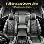 for GMC Terrain 2010-2025 2026 Car Seat Covers, Full Set, Gray | Luxury Full Coverage Leather Seat Protectors, Waterproof Breathable, Non-Slip, Easy to Install, Airbag Compatible, All-Season - Image 3