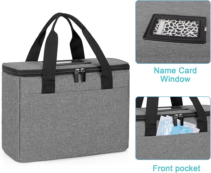Trunab Insulated Medicine Storage Bag Travel Pill Bottle Organizer,Grey | Medication Bag for Prescription, Insulin, Supplements or Medical Supplies,Bag Only - Image 4