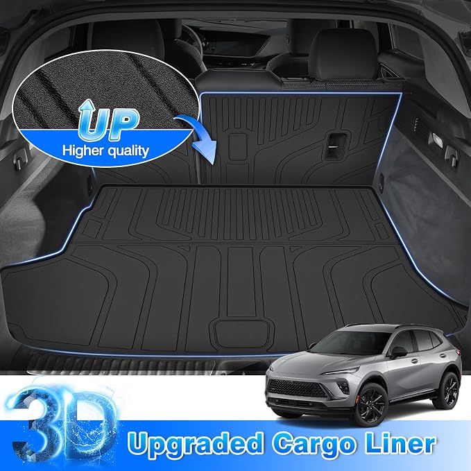 Envision Cargo mat - Trunk Mat for Buick Envision 2021-2026, All Weather Trunk Mat & Backrest Mat for Envision Accessories, Heavy Duty Rubber Mats, Car Accessories - Image 2