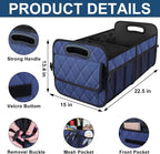 Deosk Car Trunk Organizer for SUV, Car Organizers and Storage with Reinforced Handles, Car Accessories for Women/Men 70L Waterproof Polyester Trunk Organizer(Large, Navy Blue) - Image 5