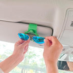 CATCH ON Cute Sunglasses Holders Organizers Accessories for Car Visor | Faux Leather Ticket Card Clip - Image 5