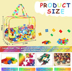 6 Packs Large Toy Storage Bags with Labels, Reusable Clear PVC Board Game Storage, Travel Waterproof Organizer Bags with Zipper Large Capacity (Gradient Color) - Image 2