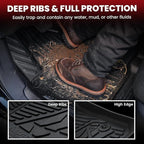 LASFIT Mats for Ford F150 2015-2026 Regular Cab, Carpet Floor, Bucket Seat | Custom Fit All Weather Portector TPE Waterproof Truck Liners for Ford F150 Standard Cab, Durable Easy Clean Anti-Slip - Image 3