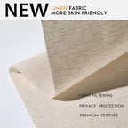 Persilux Light Filtering Roller Shades for Window Blinds,Cordless,Linen Fabric,Thermal Insulated Fabric UV Protection Shades for Home,Office,Bedroom,Door,Light Filtering-Beige,22" W X 72" H - Image 2