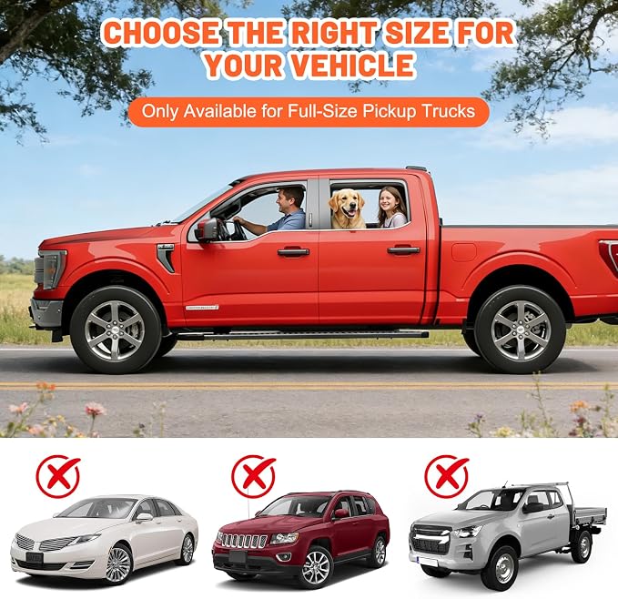 Surfcabin XL Floor Cover with Door Protection for Full Size Crew Cab Trucks | Waterproof Dog Seat Cover for Back Seat & Headrest Protector, Fits F150, GMC & More Fold Up Seat Trucks（Passenger Side Split） - Image 9