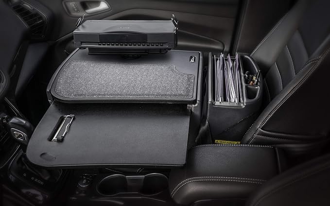 AutoExec GripMaster Car Desk for Your Vehicle Workstation and Mobile Office, Black with Printer Stand | Vehicle Workstation, Mobile Office - Image 2