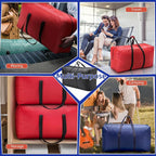Extra Large travel duffel bag with Strong Handles, 135L Waterproof duffel bag, Durable Zippers, Extra Large Storage Totes for Space Saving and Moving Supplies, Red - Image 9