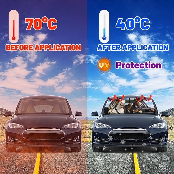 Horse Car Windshield Sun Shade Umbrella Bendable Handle Foldable Funny Horse Animal Driving Sunshade for Car Windshield Block UV Rays Keep Vehicle Cool for Most Sedans SUV Trucks 57"x30" - Image 4