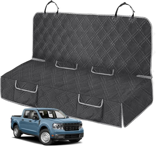 Dog Car Seat Cover for Ford Maverick/Hyundai Santa Cruz | Waterproof Pet Bench Seat Cover for Back Seat, 600D Heavy Duty Scratch Proof Nonslip Truck Seat Covers for Dogs by Kistrba