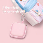 Ginsco Mini-Portable Hard Shell Square Earbuds Case for Apple EarPods/Samsung Galaxy Wired/Wireless Earbuds, Cell Phone Accessories Organizer with Carabiner for Earphones - Image 2