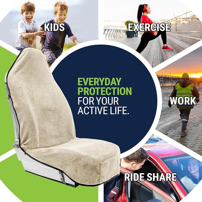 Season Guard Waterproof Towel Seat Cover, Universal Fit Non-Slip Font Cover - Image 5