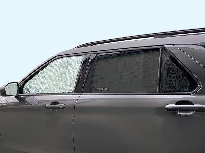 Rear Side 2nd Row Sunshade (2PCS) Custom for 2020-2026 Ford Explorer SUV | UV Reflector Sun Protector Privacy Multi-Layer Insulated Blockout Accessories [Made in USA] - Image 4