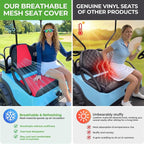 10L0L Golf Cart Seat Covers for Yamaha EZGO Club Car Seat Towel Cushion | Breathable Mesh All-Season Front/Rear Seat Blanket, UV Resistant, Cool Comfort, Machine Washable, Easy On, Great Golf Gift - Image 4