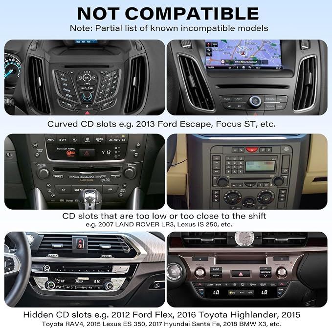 CD Phone Holder for Car, Easy One-Button Release CD Slot Phone Mount | Stable Clamp, 360° Rotation, Works with Thick Cases, Fits iPhone, Samsung, Google, Moto & Most Smartphones - Image 2
