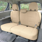 FH Group Custom Fit Car Seat Covers Specifically Made for 2011-2020 Toyota Sienna 7 Passenger, Car Seat Cover Full Set, Automotive Seat Covers in Solid Beige Faux Leather, Waterproof and Washable - Image 5