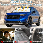 Windshield Sun Shade for Honda CRV 2023-2025 2026, Premium 310T Reflective Polyester UV Blocker, Lightweight Foldable Sun Visor with Storage Pouch - Image 4