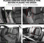 Custom Leather Car Seat Covers for Ford Mustang 2015-2023 Coupe, Red | Full Coverage Waterproof Car Seat Protector,Front & Rear Full Set,Split Backrest Compatible,Wear-Resistant,Airbag Compatible - Image 7