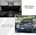 Leopard Print Windshield Sun Shade Umbrella Foldable Animal Car Front Window Sunshade Blocks UV Rays Heat Keep Vehicle Cool (55" x 27.5") - Image 3