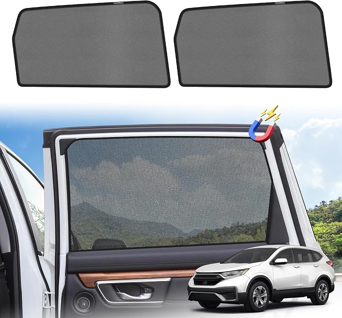 KUST Car Window Shades for 2017-2022 Honda CR-V CRV Accessories, Breathable Mesh Magnetic Window Covers, Rear Back Side Window Sun Shades UV Block Privacy Protection for Baby Camping Napping 2PCS - Image 3