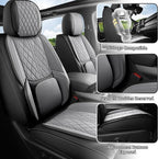 Car Seat Cover Custom Fit for Dodge Ram 1500 2500 3500 2002-2026 Faux Leather Seat Cover Set Compatible with Crew Quad Regular Cab Pickup Truck Cushions (Black & Grey, Front Seat) - Image 3