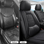 WELLDO Car Seat Covers, Black, w02 | Waterproof, Scratch-Resistant, Breathable & Easy to Clean, Universal Fit for SUV Sedan Truck, Full Set - Image 5