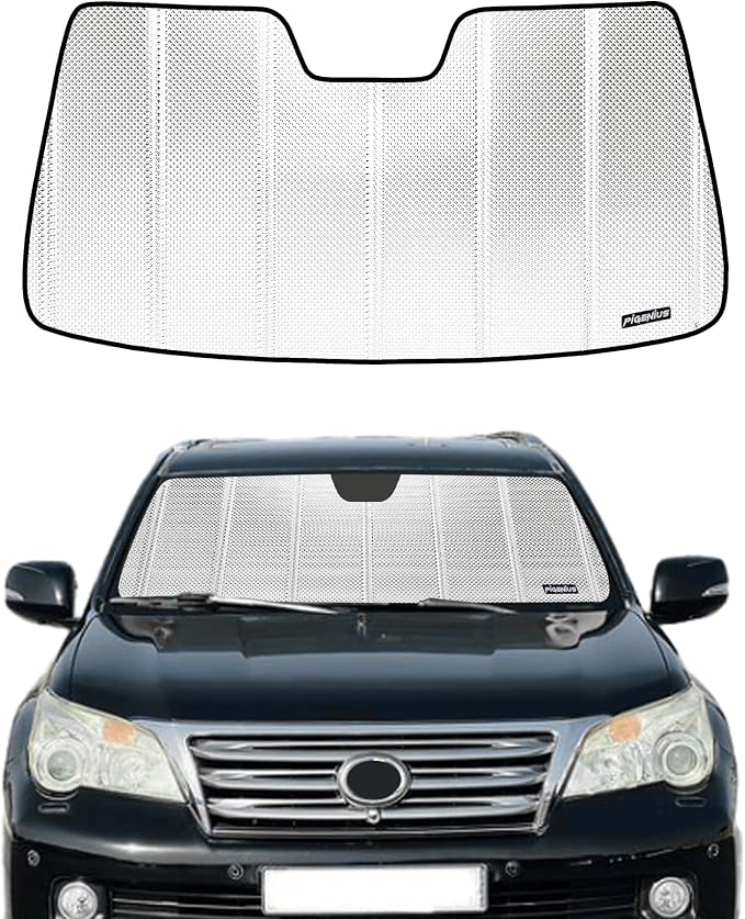 Pigenius Windshield Sun Shade for 2010-2023 Lexus GX460. Front Window Sunshade with Storage Bag by Pigenius